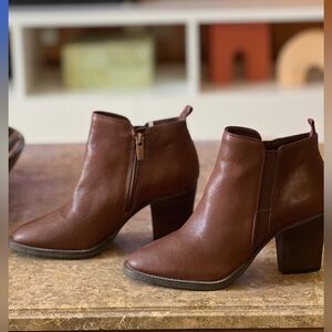 Vince Camuto “Micaley” brown leather bootie